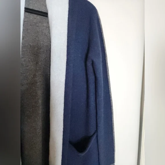 Cashmere Cashmere open color block cardigan size S 100%cashmere NWOT - Picture 4 of 12